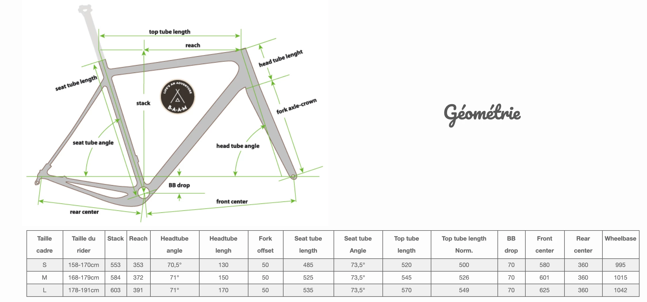 BAAM Cycle Kit Cadre BAAM ARGH - Option Fourche ENVE Adventure Fork & Jeu De Direction Cane Creek – Image 6