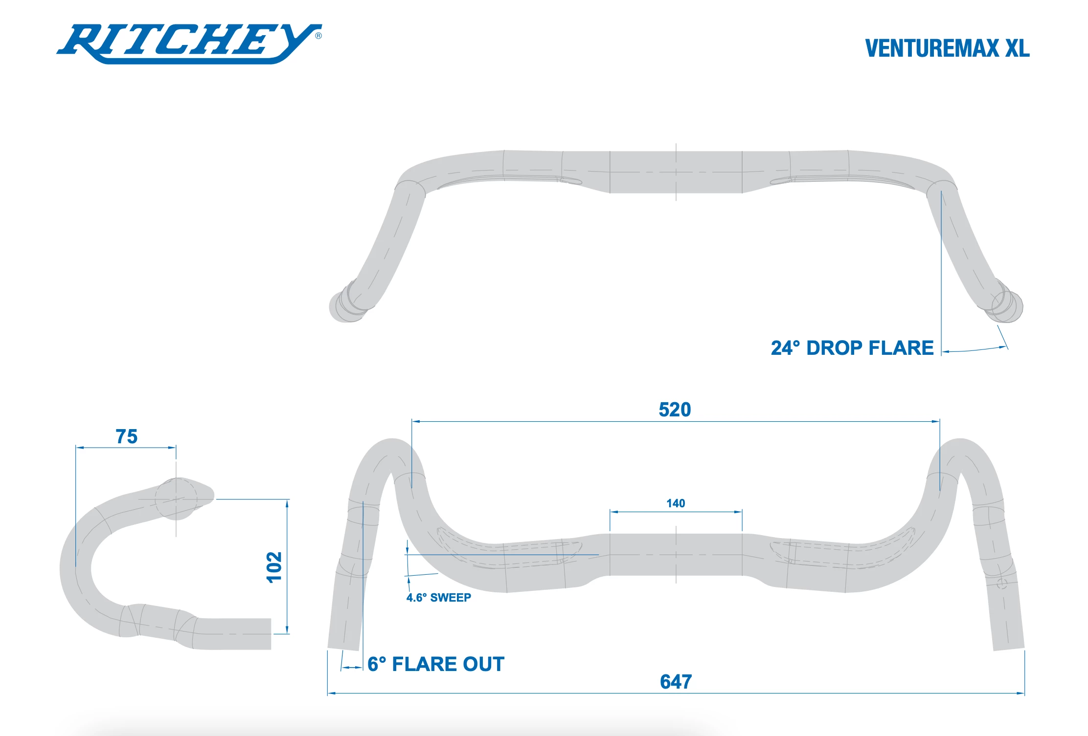 Cintre Gravel Ritchey WCS Venturemax XL Di2 Blatte Noir – Image 7