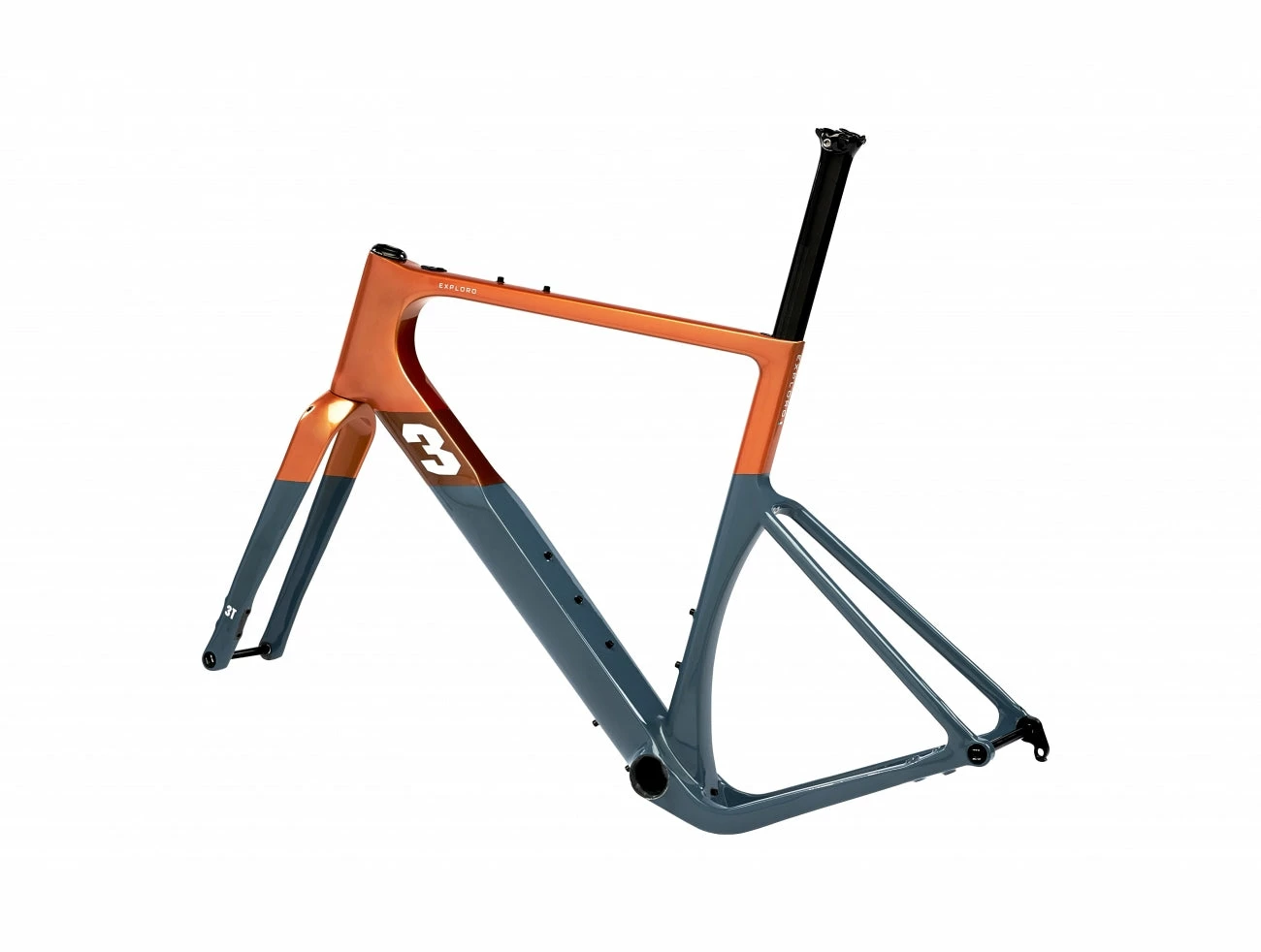 Kit Cadre Gravel 3T Exploro Max Orange / Grey – Image 9
