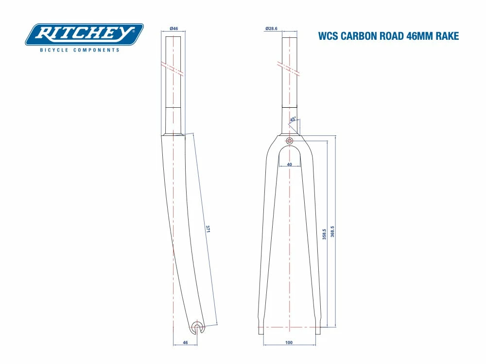 Fourche Route Patin Ritchey WCS Carbone 1"-1/8 – Image 5