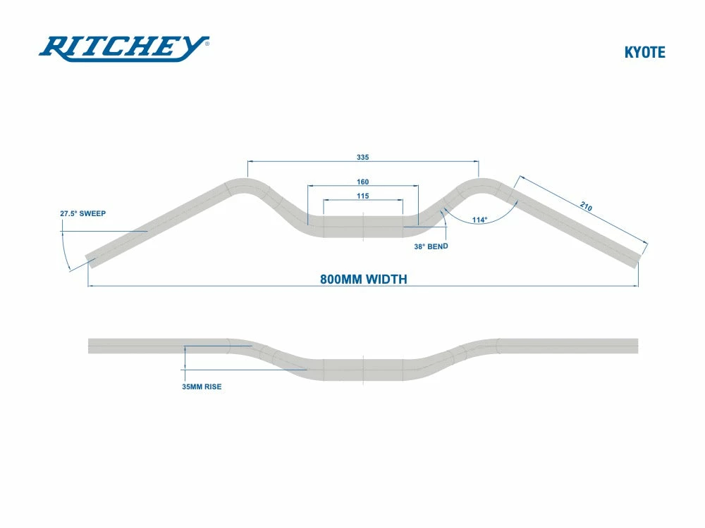 Guidon Ritchey Touring Kyote Comp Noir Mat – Image 3