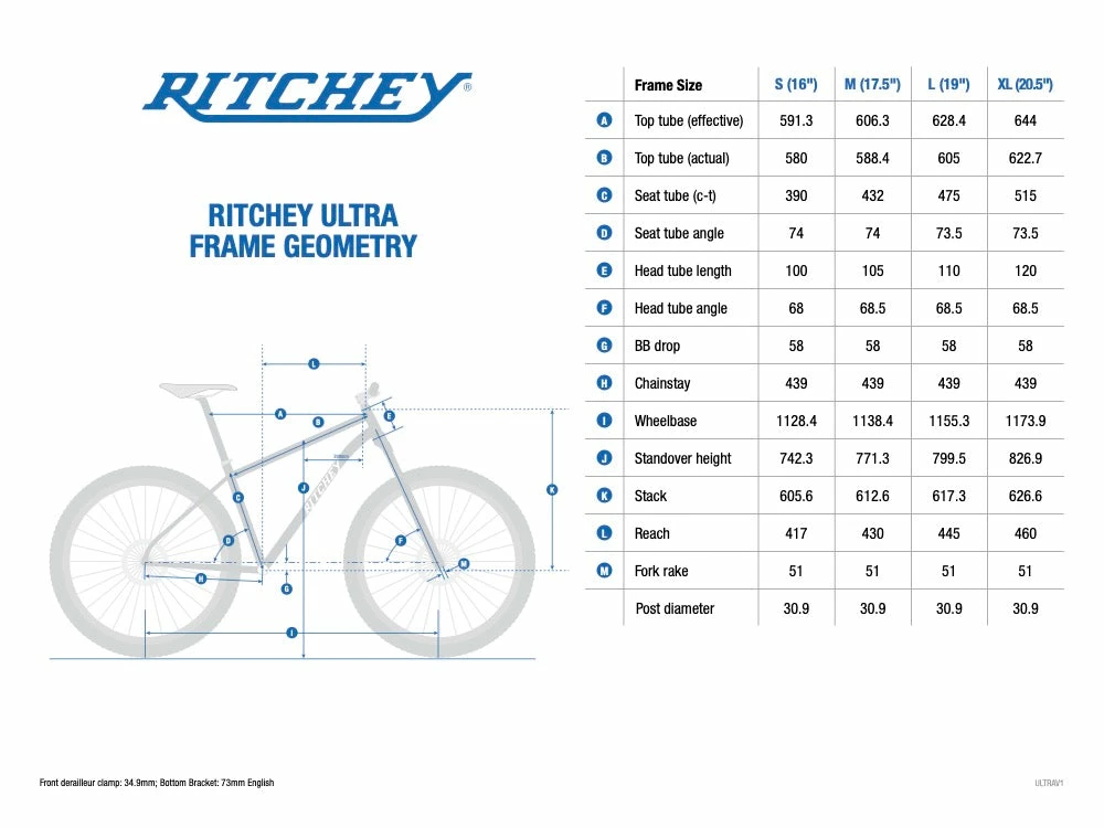 Kit Cadre VTT Acier Ritchey Ultra Noir/Bleu – Image 8