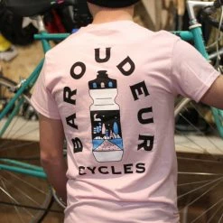 Baroudeur Cycles T-Shirt "Bidon" Rose